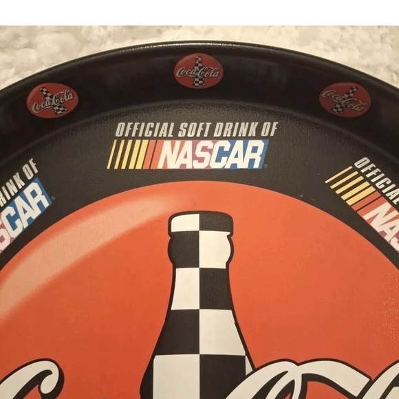🥳HP🥳VINTAGE NASCAR+COCA-COLA TRAY - Picture 3 of 9